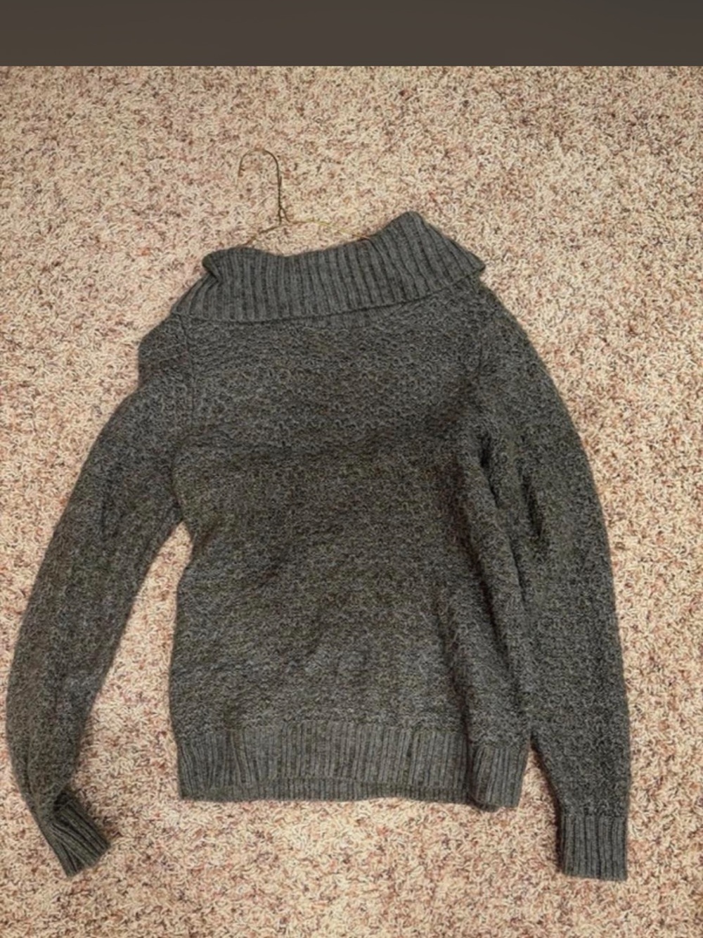 Christopher & Banks Olive Green Knit Turtleneck Sweater